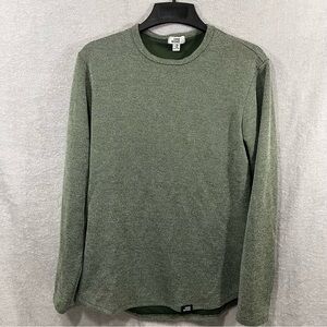 One Bone Sweater Mens Size -2 ( Medium ) Green Captain Crewneck Textured  Casual